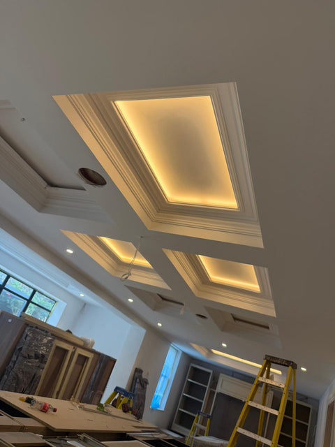 Aura SOB IP40 warm white LED strip lighting in a high-end Upminster home