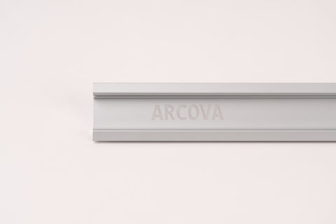 Arcova recessed aluminium LED profile, 2 metre flush-fit - alternate angle
